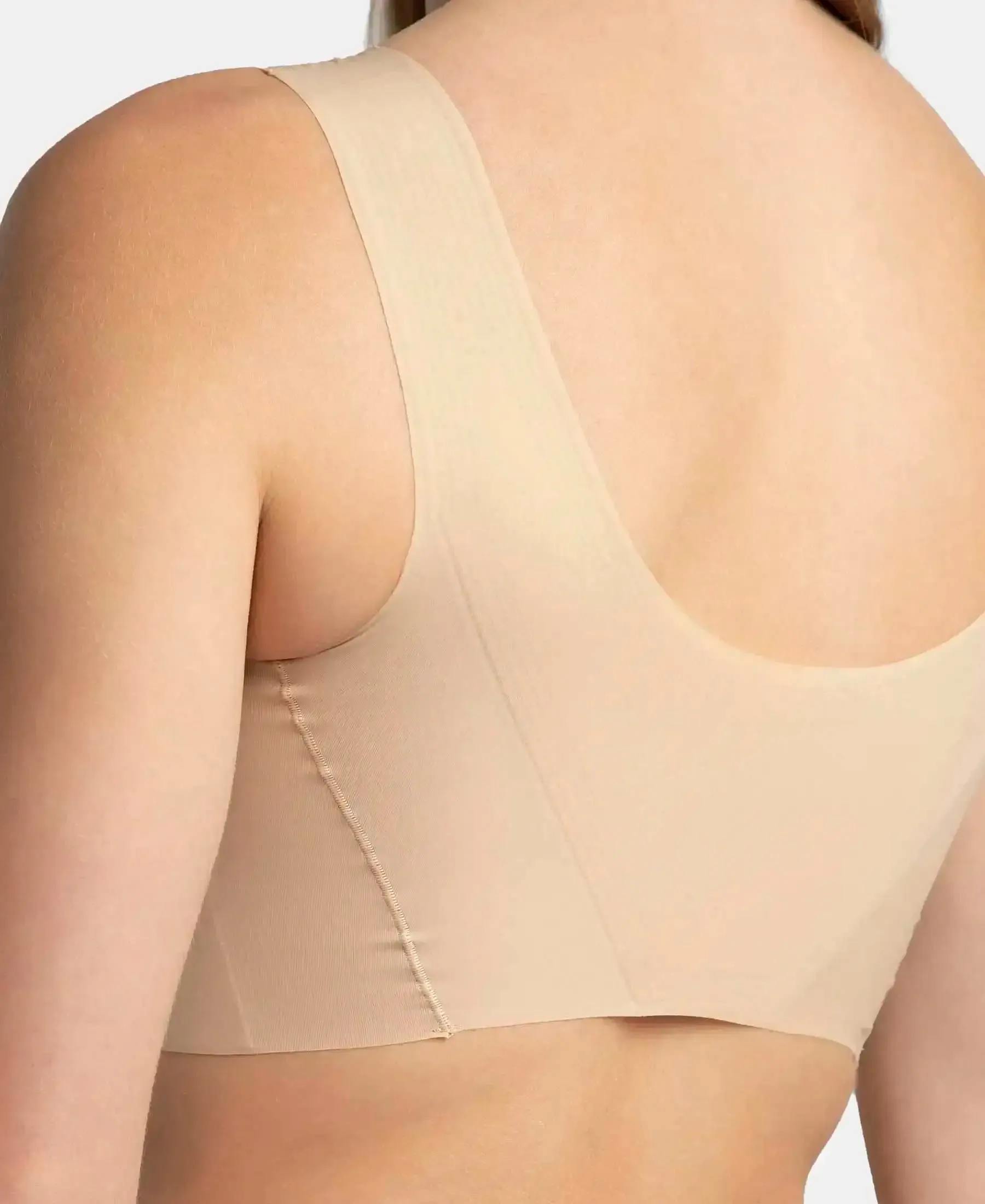 Wirefree Padded Soft touch Microfiber Elastane Full Coverage Lounge Bra with 360 Degree Stretch - Skin