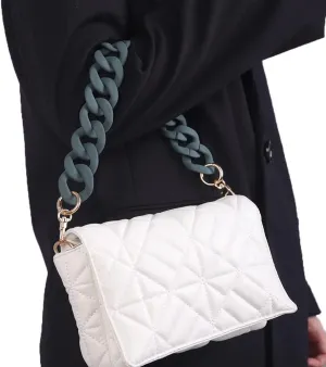 Wiwpar Acrylic Bag Straps Chunky Chains Flat Chain Strap Bag Handle Straps Replacement Purse Chain for Women's Handbags