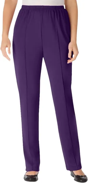 Woman Within Plus Size The Elastic-Waist Soft Knit Pant