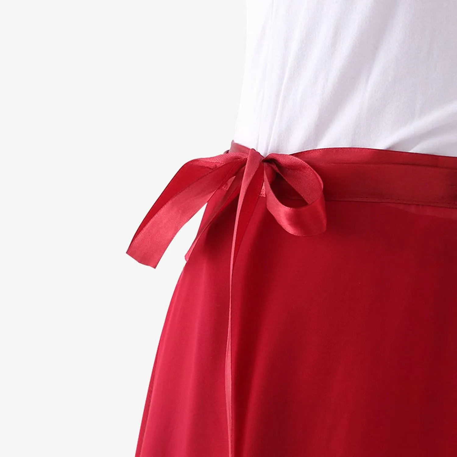 Women Ballet Wrap Skirt Ladies Long Skirts Chiffon Dance Sheer Skirt Summer Beach High Waisted Skirts