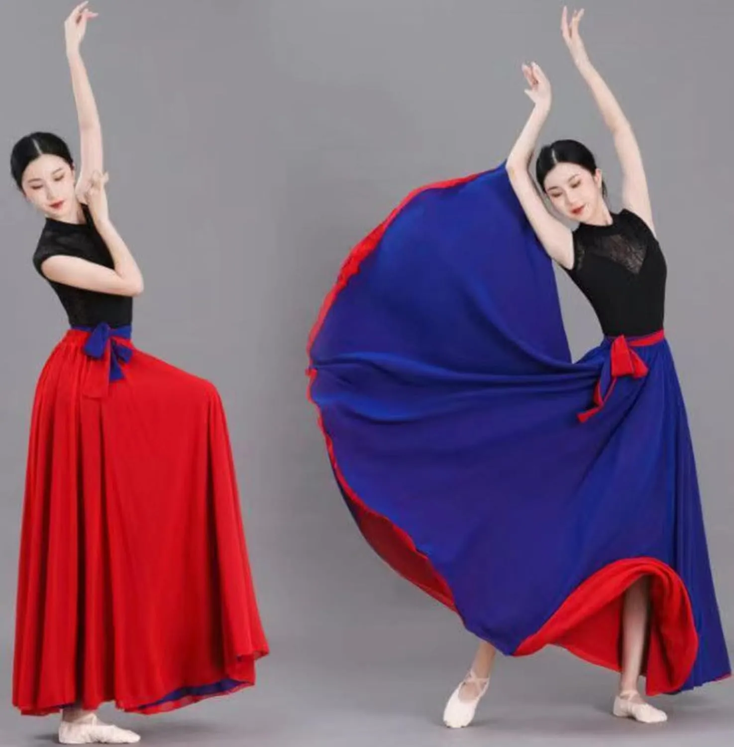 Women's 720 Fairy Lyric Dance Gradient Chiffon Swing Skirt for Ballet and Modern Dance