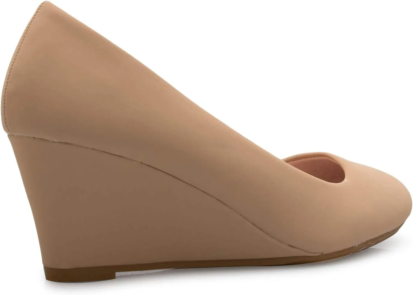 Women's Adorable Low Wedge Heel Shoe - Easy Low Pumps - Basic Slip On, Comfort