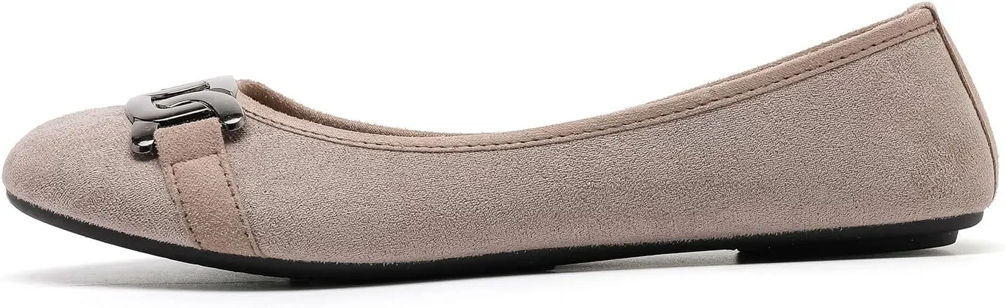 Women's Ballet Flats Dress Shoes for Women, Women Classic Round Toe Slip On Flat Walking Shoes, Women Casual Comfortable Soft Knit Black Leopard Flats Shoes