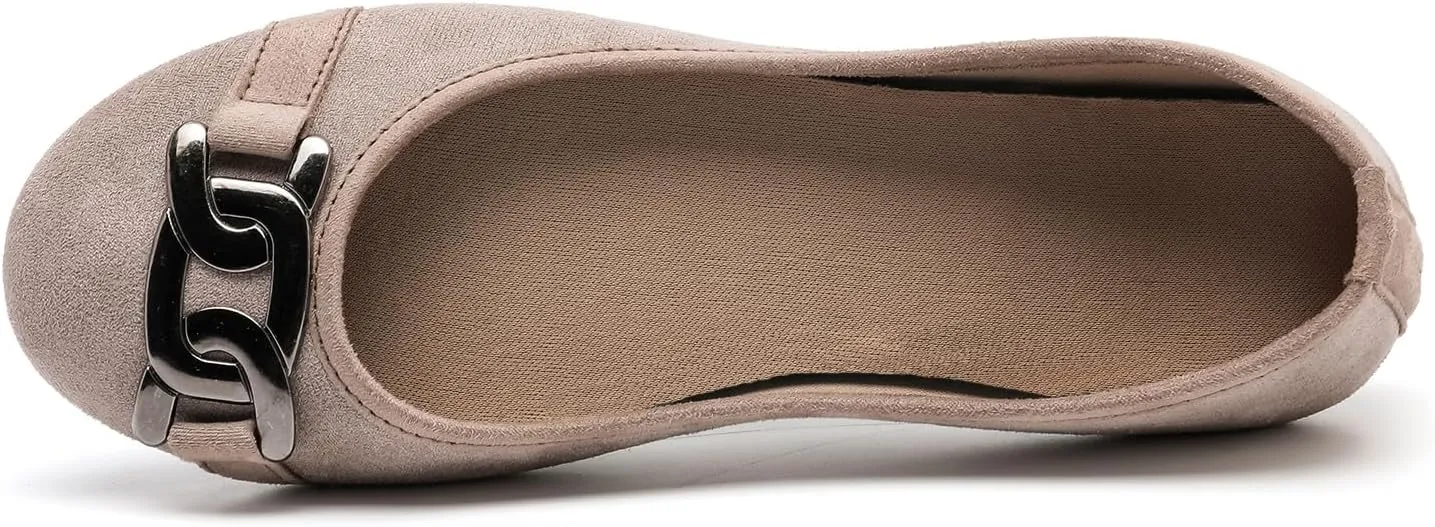 Women's Ballet Flats Dress Shoes for Women, Women Classic Round Toe Slip On Flat Walking Shoes, Women Casual Comfortable Soft Knit Black Leopard Flats Shoes