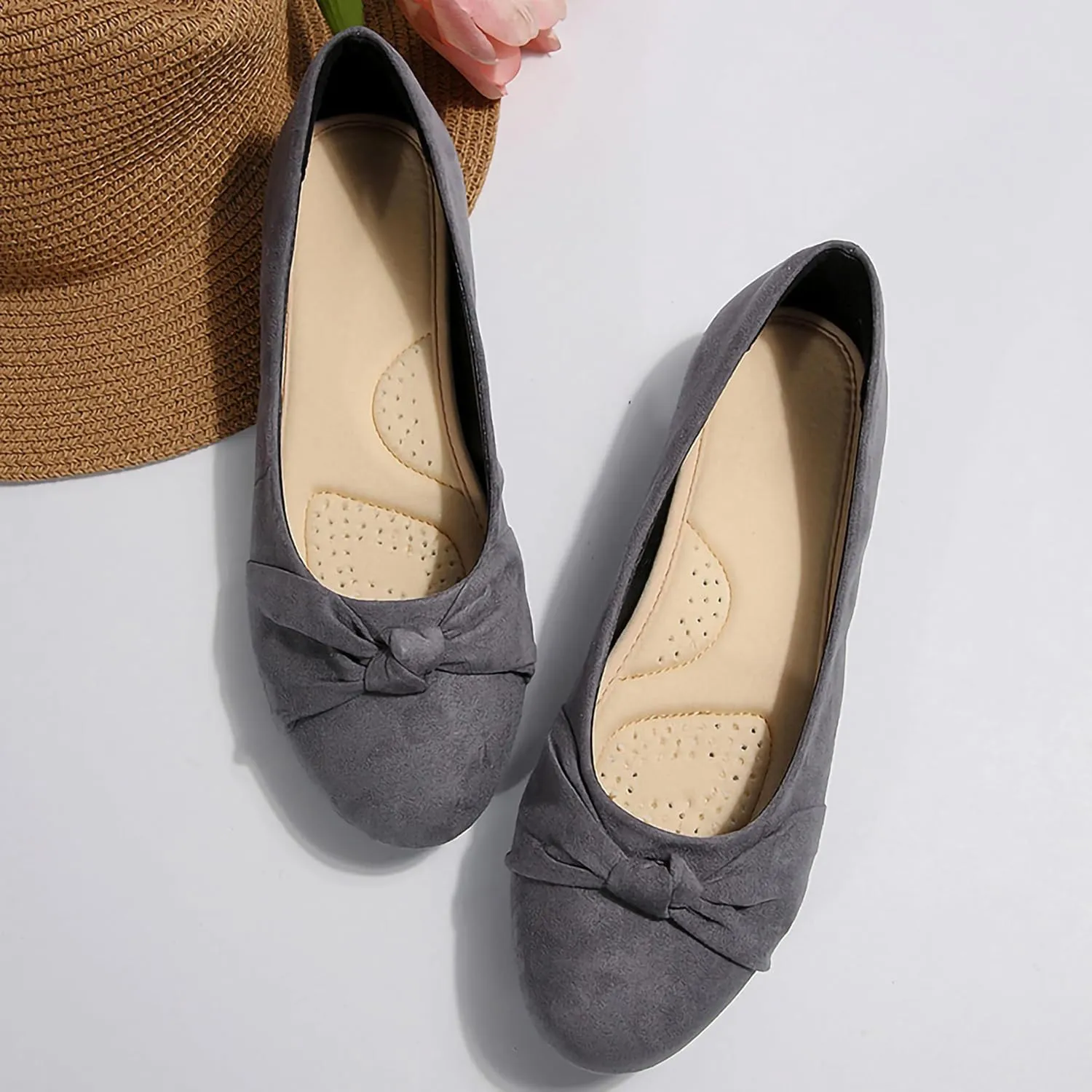 Women's Ballet Flats Shoes, Dress Shoes for Women Round Toe Comfort Light Weight Slip-On Shoes