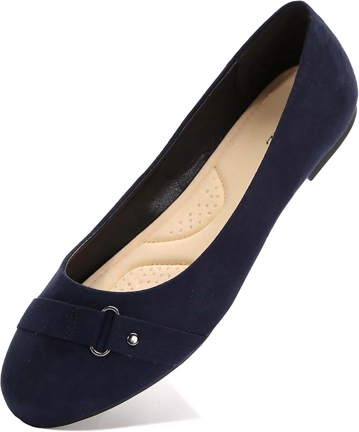 Women's Ballet Flats Shoes, Round Toe Comfort Light Weight Slip-On Dress Shoes