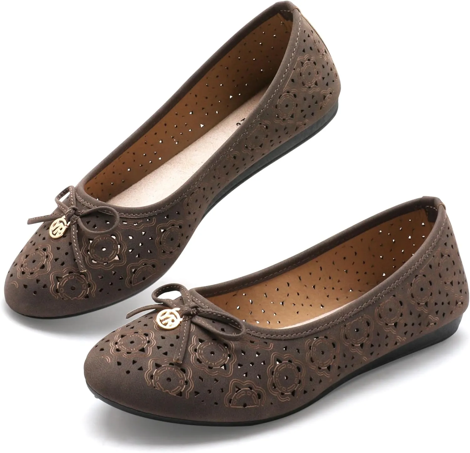 Women's Ballet Shoes Comfortable Slip on Round Toe Flat Casual Shoes for Walking, Driving, Dressy
