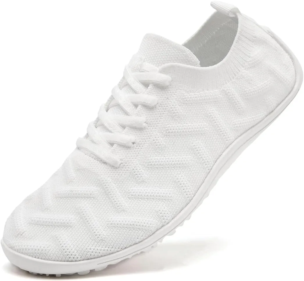 Womens Barefoot Slip On Walking Shoes Yoga Gym Fitness Lightweight Breathable Trainers Soft Comfortable Sneakers White US 7.5