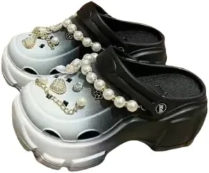 Women's Fashion Clogs, Thick Soft Sole Two-Way Clogs, Breathable Beach and Garden Clogs