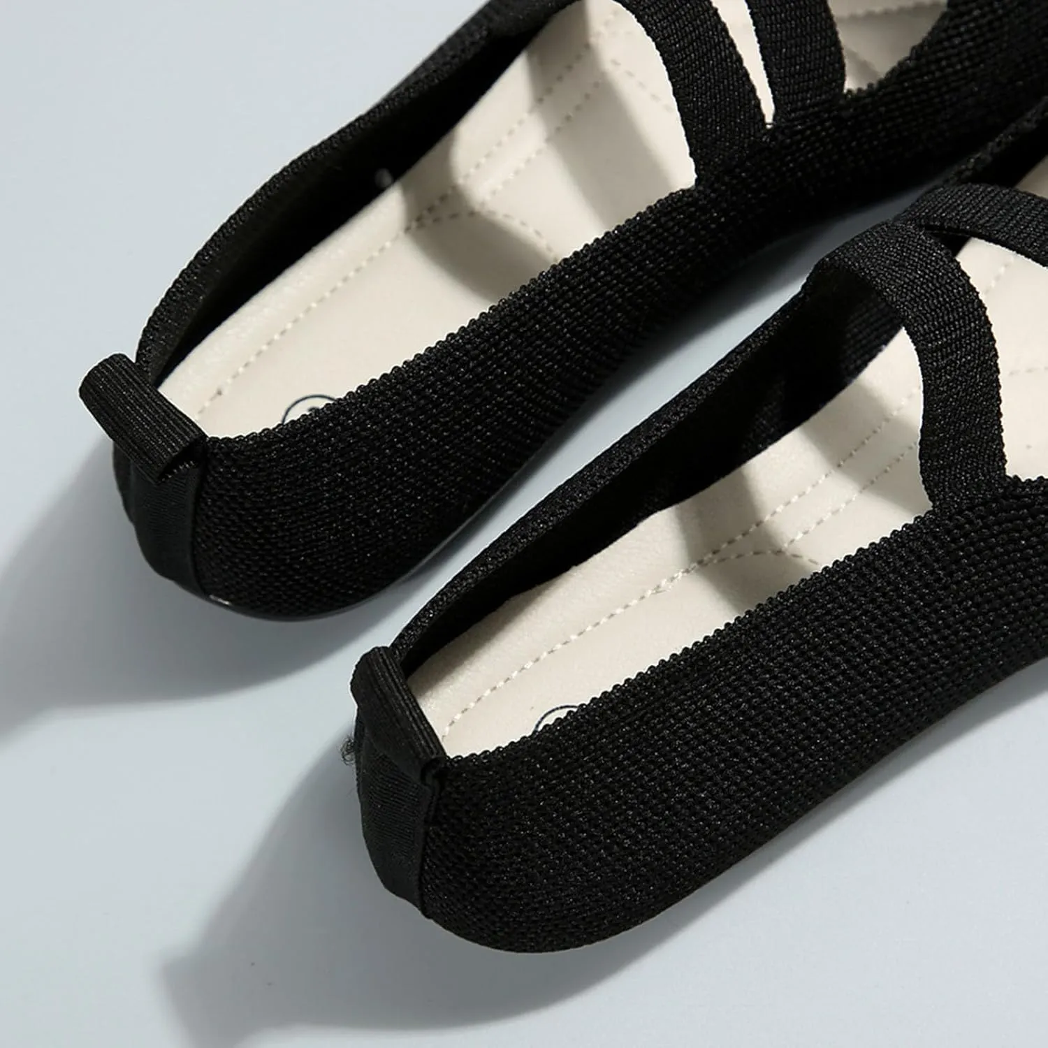 Women's Flat Ballet Shoes Knit Flat Shoes Round Toe Slip on Women Flats for Dressy Casual Office Work Wedding