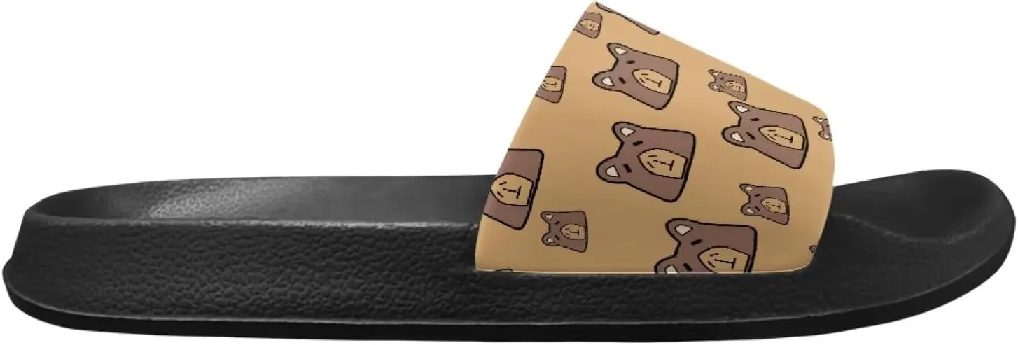 Women's Floral Printed Beach Sandals Non-Slip Soft Comfort Slide Sandals Cartoon Animal House Slippers Filp-Flops for Ladies Girls Gift for Wife Daughters Sisters Size 5-10