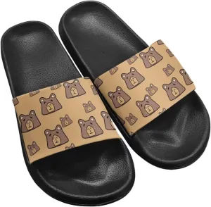 Women's Floral Printed Beach Sandals Non-Slip Soft Comfort Slide Sandals Cartoon Animal House Slippers Filp-Flops for Ladies Girls Gift for Wife Daughters Sisters Size 5-10