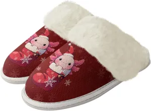 Women's Fuzzy Slip On Slippers Warm Cozy Soft Plush Slippers Lightweight Winter Fluffy Non Slip Indoor House Shoes Size 5-10