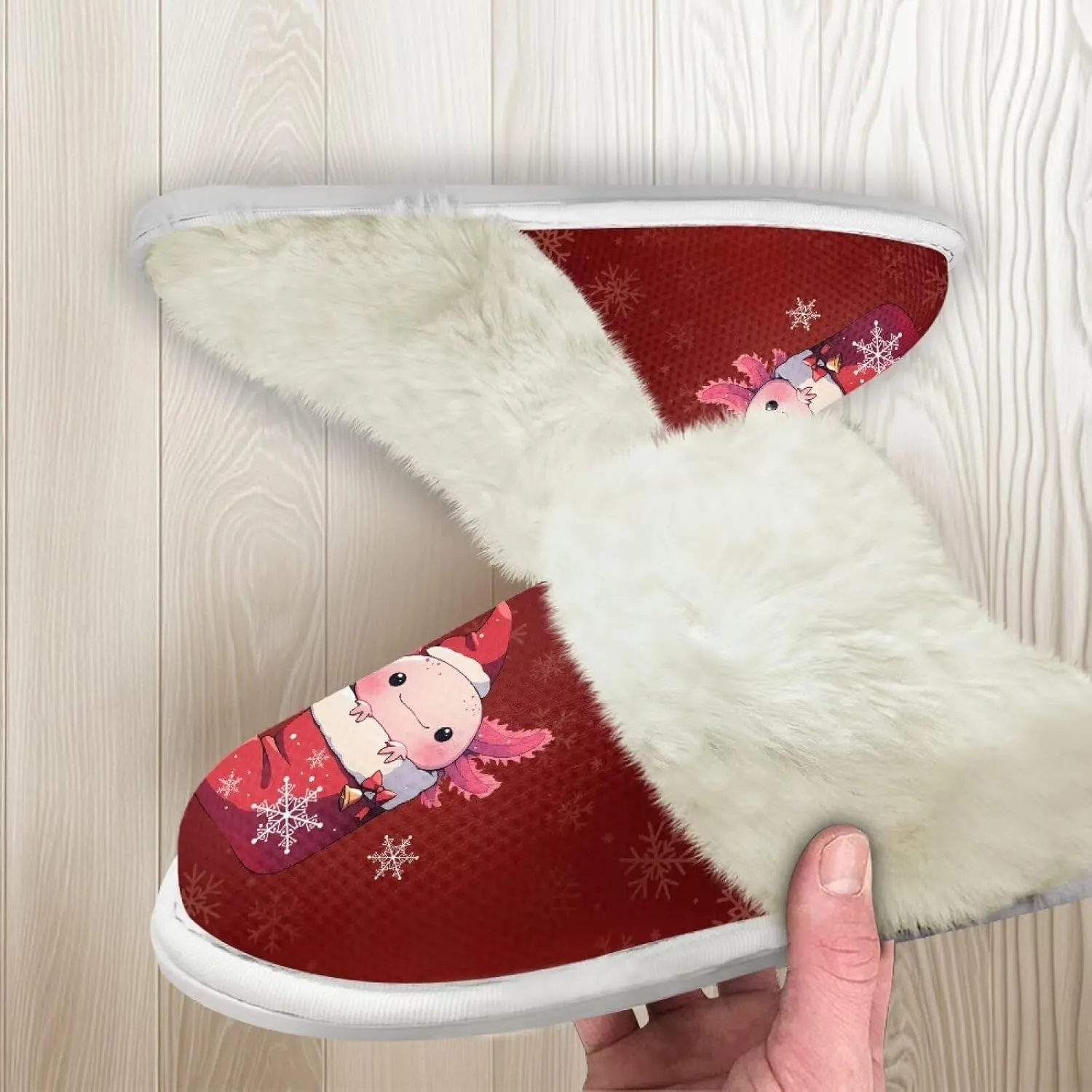Women's Fuzzy Slip On Slippers Warm Cozy Soft Plush Slippers Lightweight Winter Fluffy Non Slip Indoor House Shoes Size 5-10
