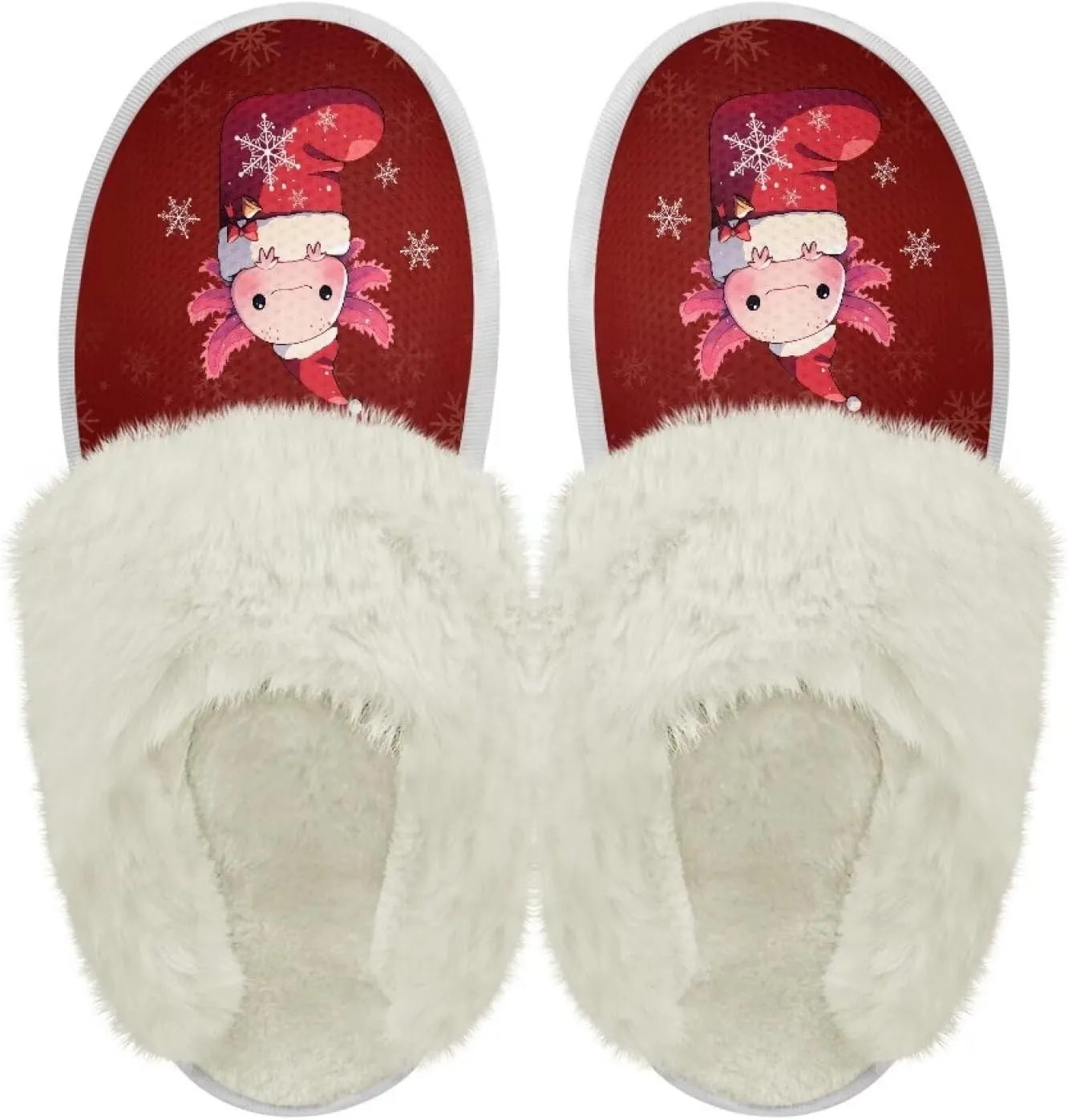 Women's Fuzzy Slip On Slippers Warm Cozy Soft Plush Slippers Lightweight Winter Fluffy Non Slip Indoor House Shoes Size 5-10