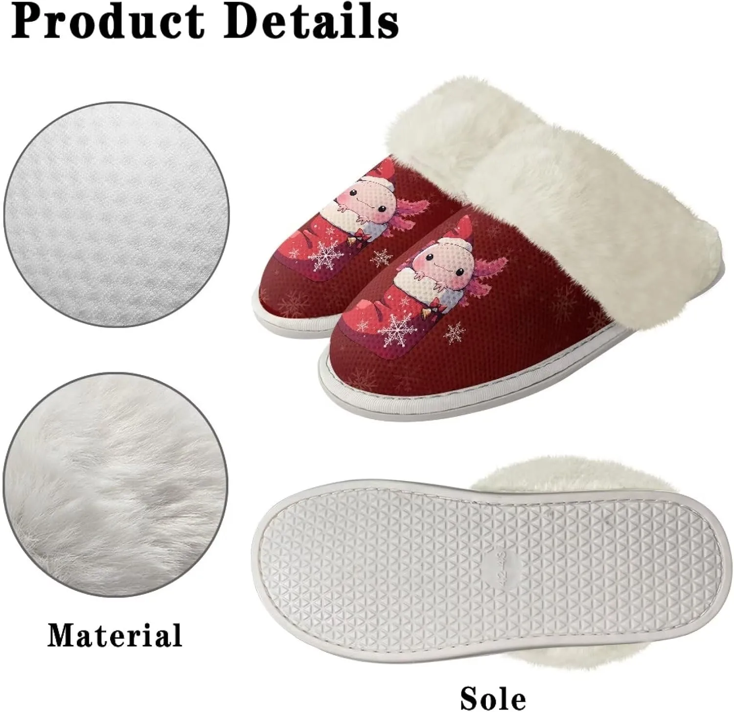 Women's Fuzzy Slip On Slippers Warm Cozy Soft Plush Slippers Lightweight Winter Fluffy Non Slip Indoor House Shoes Size 5-10