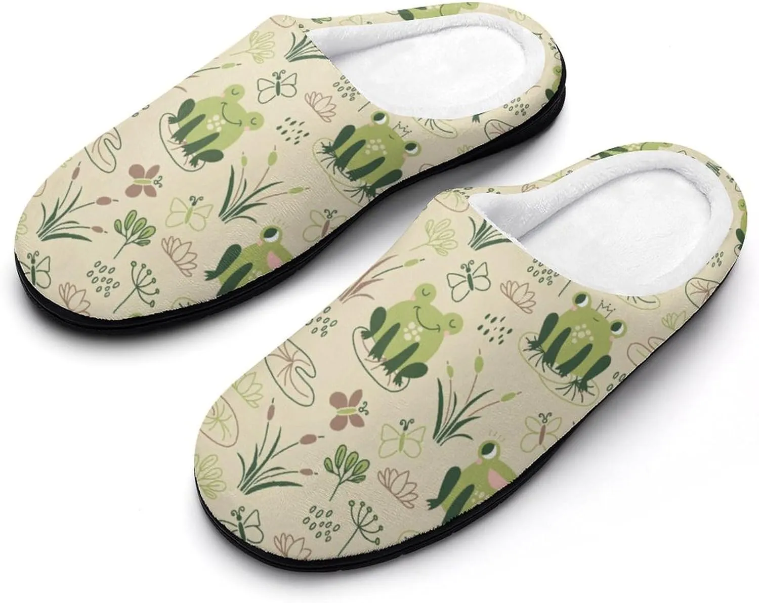Womens Memory Foam Slippers Soft Bedroom Slip-On Shoes Ladies Halloween Slippers Cotton House Slippers Indoor Outdoor