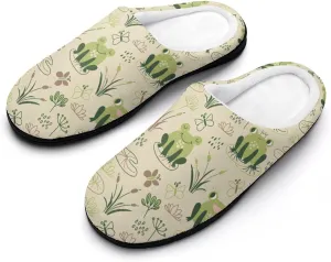 Womens Memory Foam Slippers Soft Bedroom Slip-On Shoes Ladies Halloween Slippers Cotton House Slippers Indoor Outdoor