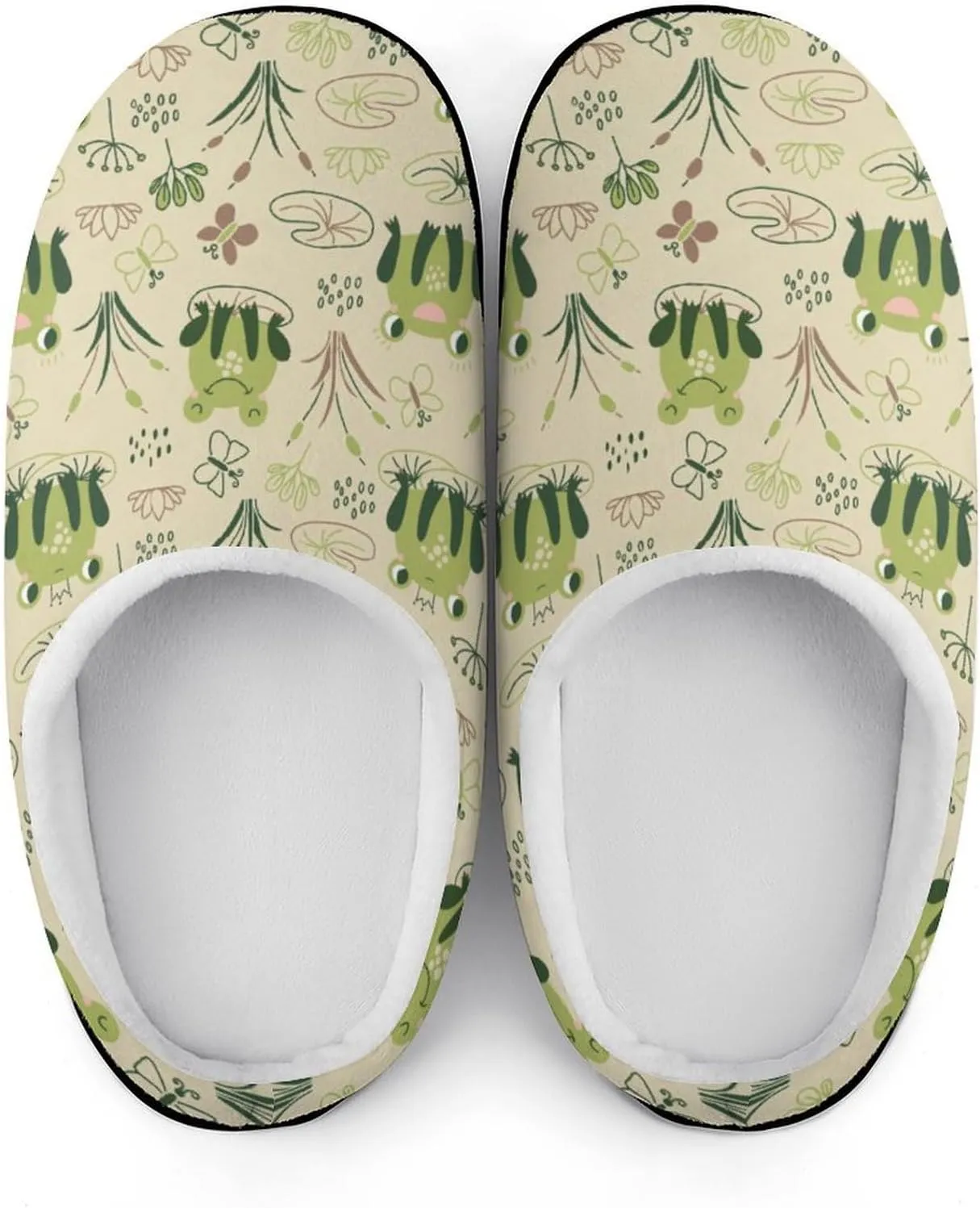 Womens Memory Foam Slippers Soft Bedroom Slip-On Shoes Ladies Halloween Slippers Cotton House Slippers Indoor Outdoor