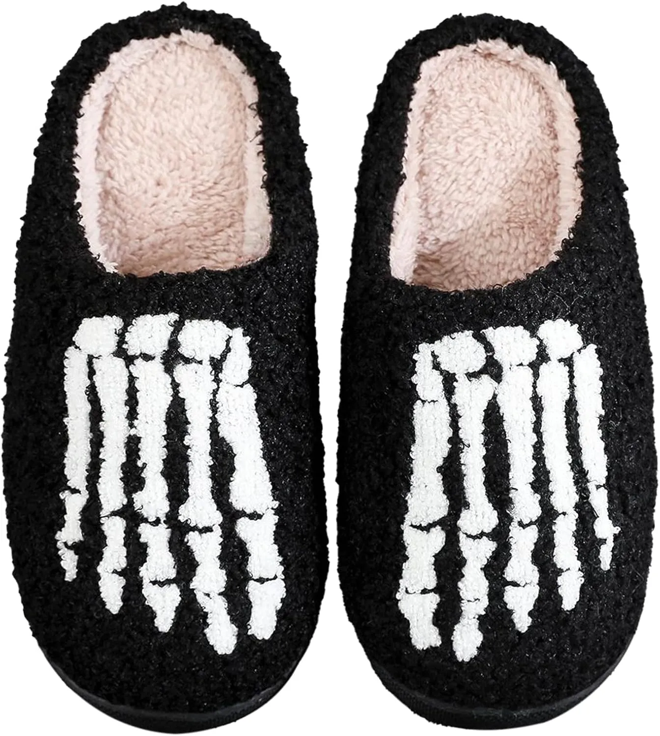 Women's Men's Retro Leopard Print Smiley Slippers Lightning Bolt Memory Foam Soft Plush Warm Non-Slip Home Shoes