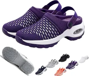 Women's Orthopedic Clogs with Air Cushion Support, Slip on Lightweight Beach Shoes Outdoor Slippers Walking Shoes