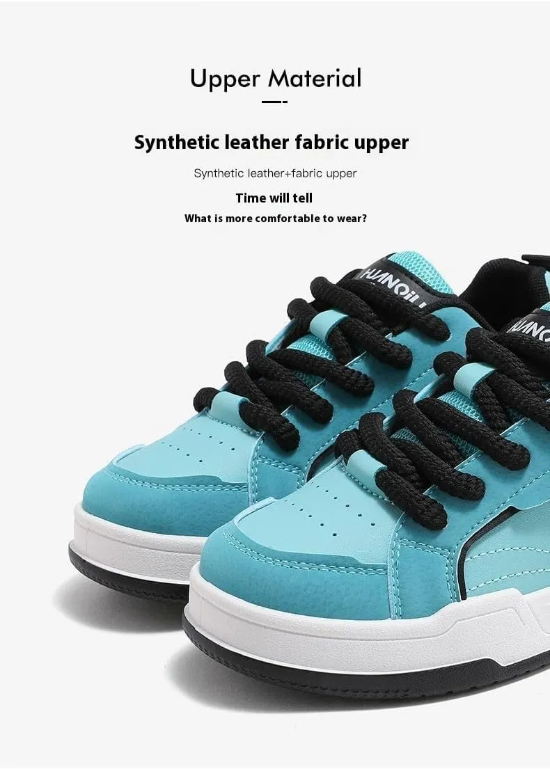 Women’s Platform Soft Sneakers Lace Up Casual Color Block Comfortable Thick Sole Tennis Walking Shoes