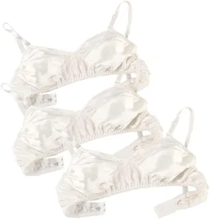 Womens Pure Silk Bra Soft Smooth Triangle Bra Wirefree Unpadded Satin Mulberry Silk Bralette Tops