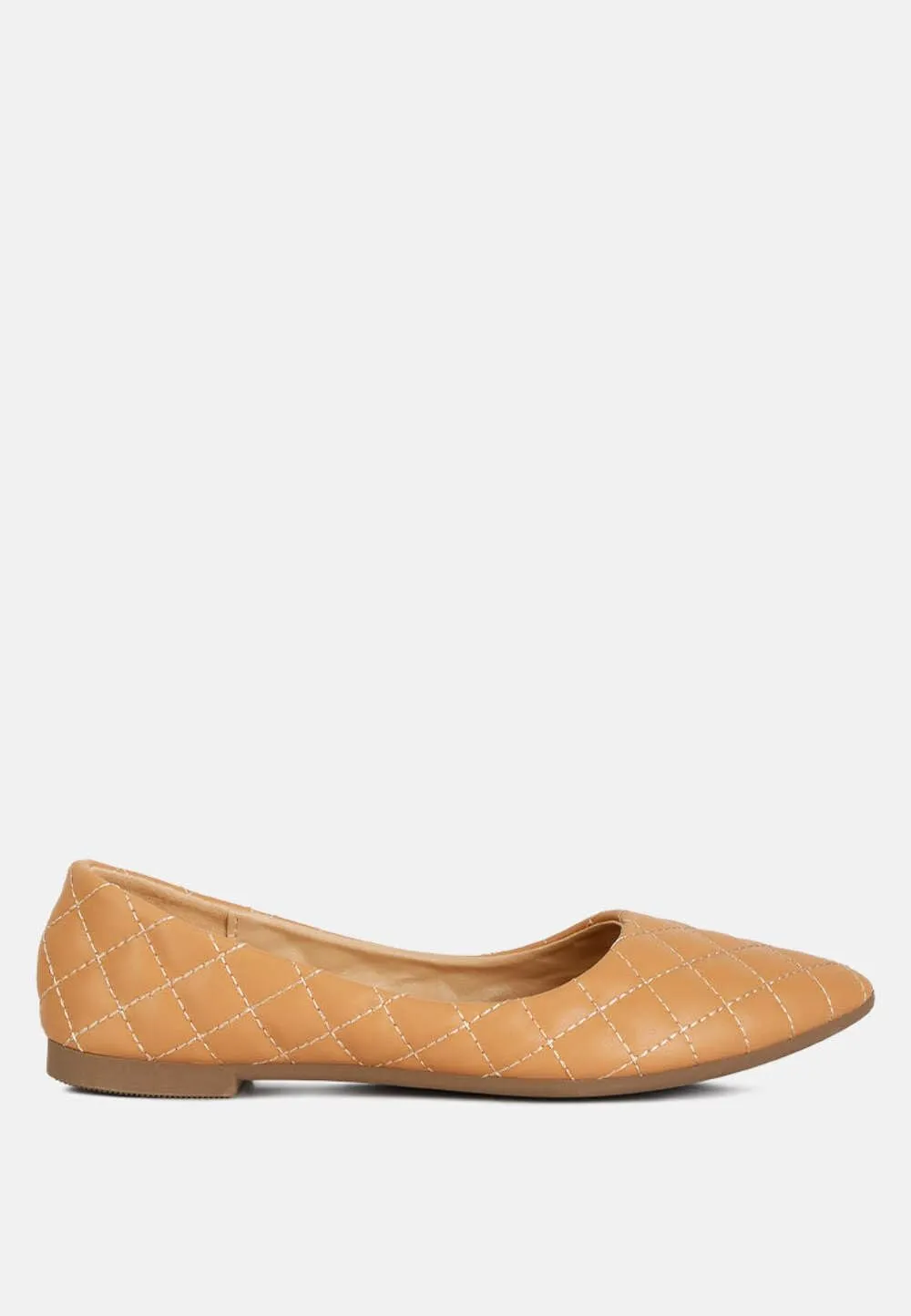 Women's Quilted Detail Ballet Flats