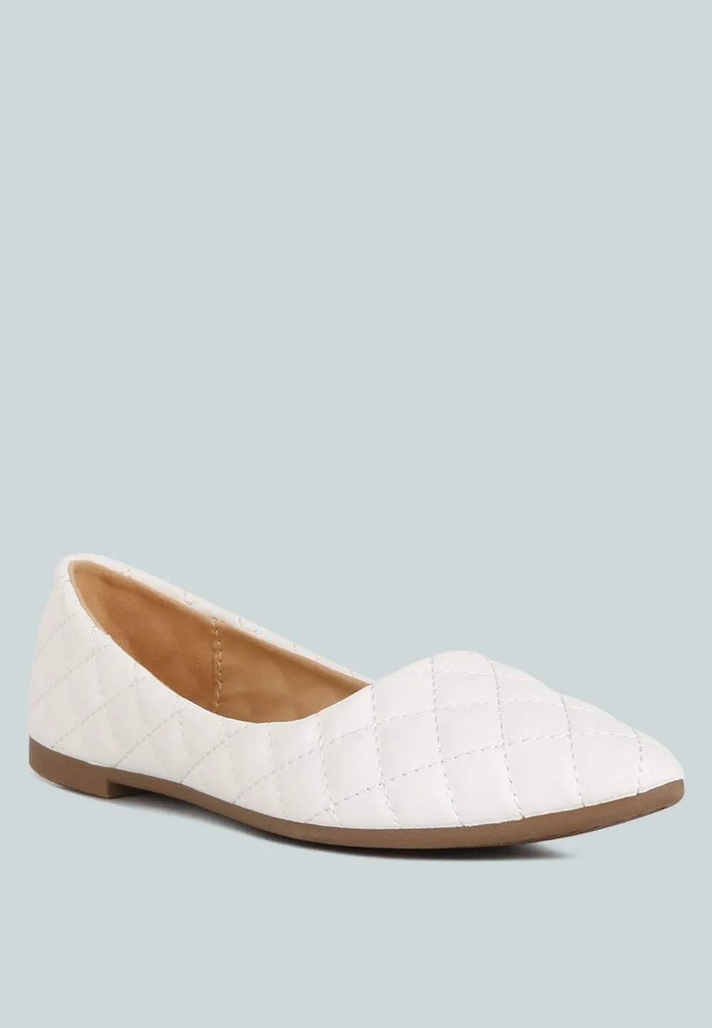 Women's Quilted Detail Ballet Flats