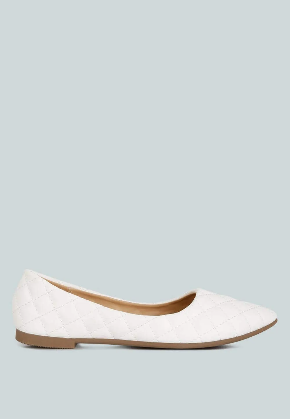 Women's Quilted Detail Ballet Flats