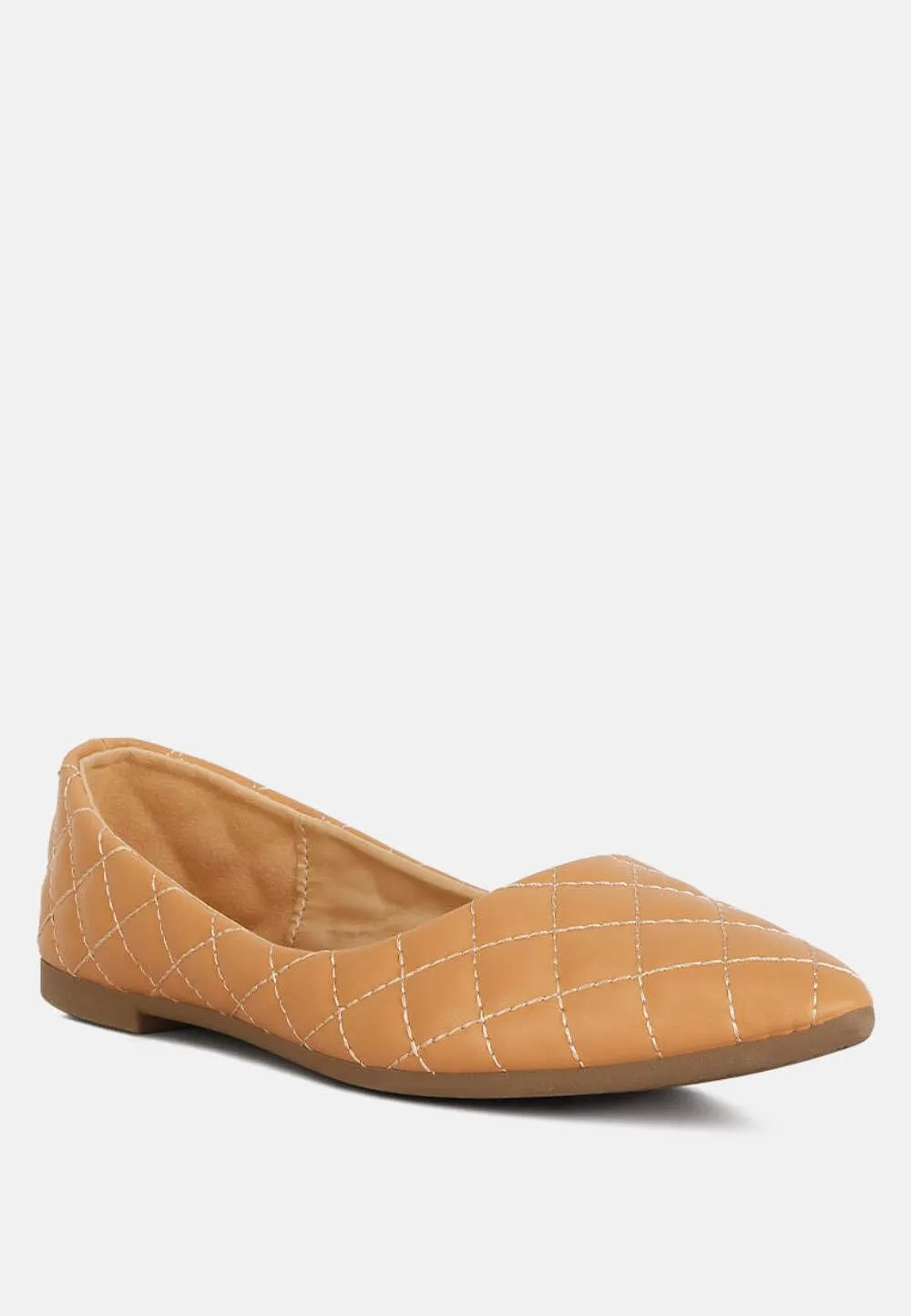 Women's Quilted Detail Ballet Flats