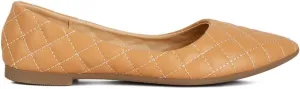Women's Quilted Detail Ballet Flats
