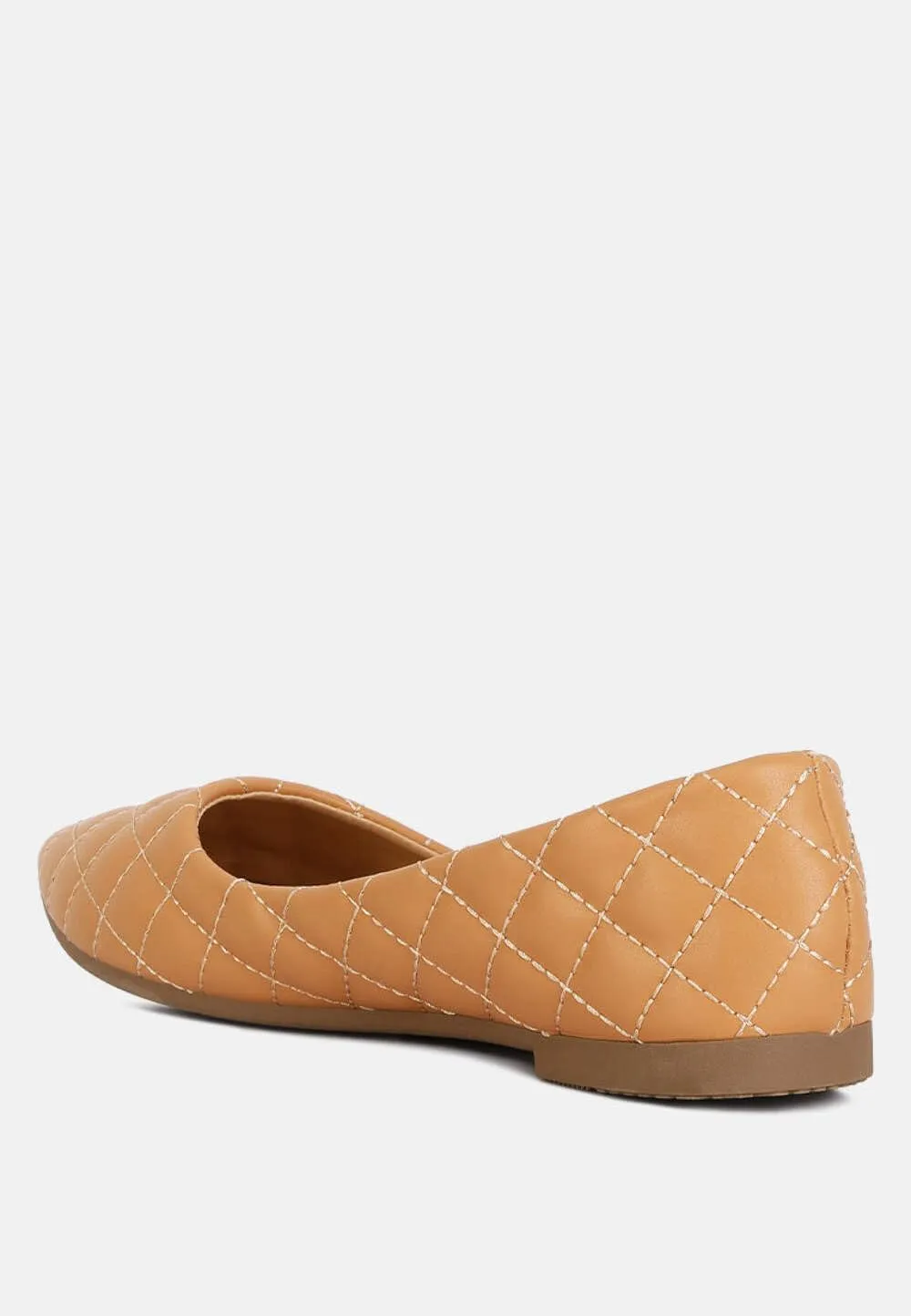 Women's Quilted Detail Ballet Flats