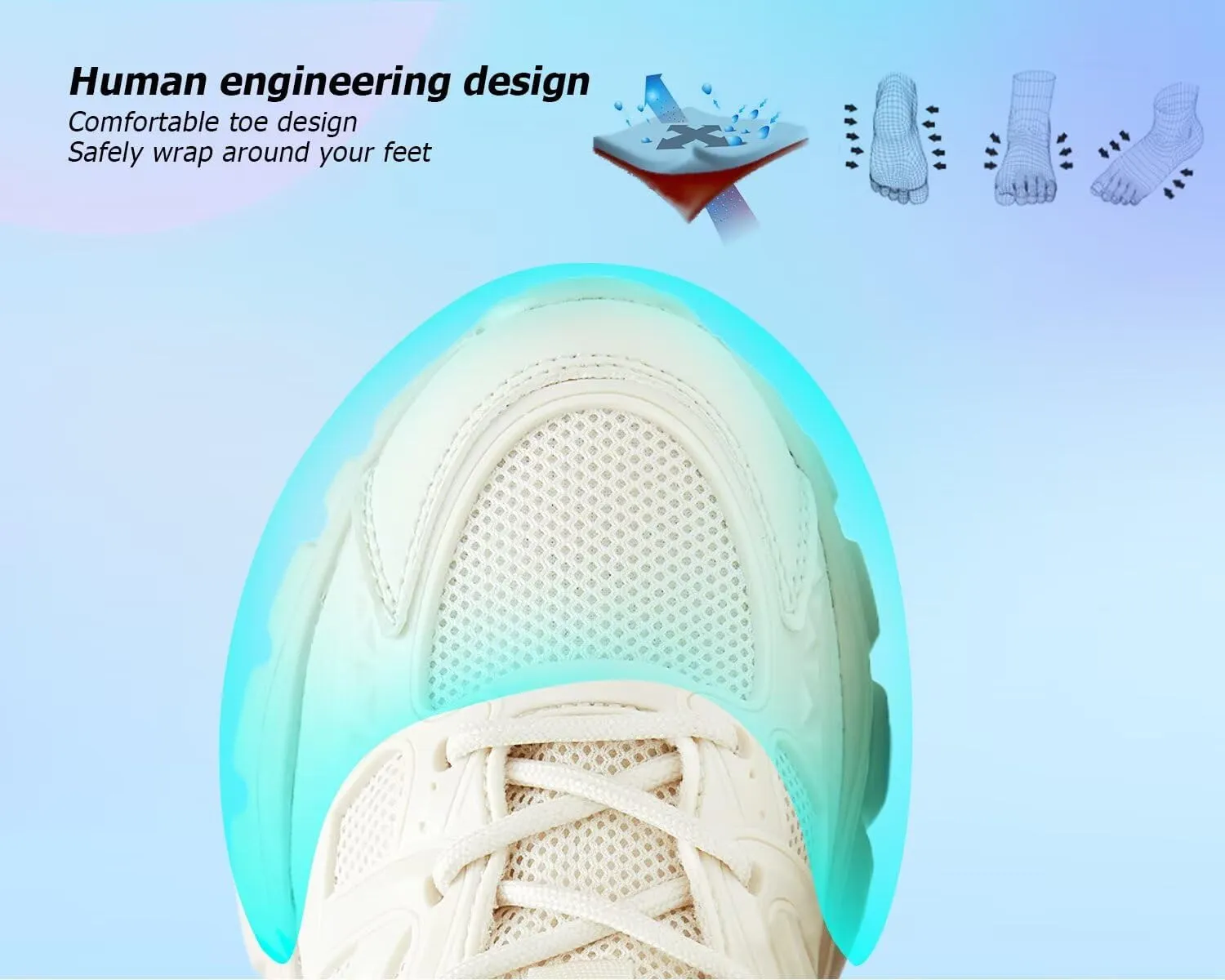Women's Road-Running-Shoes Slip on Ladies Walking Fashion Athletic Sneakers Work Gym Comfort Lightweight Mesh Soft Sole
