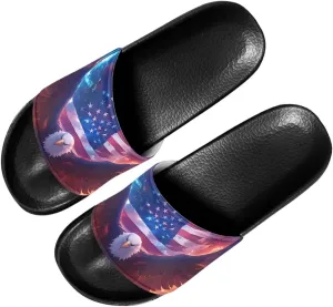 Women's Slide Sandals Fashion Summer Beach Shoes House Slides Comfortable Shower Sandals Anti-skid Bathroom Slippers SizeUS 6-13.5