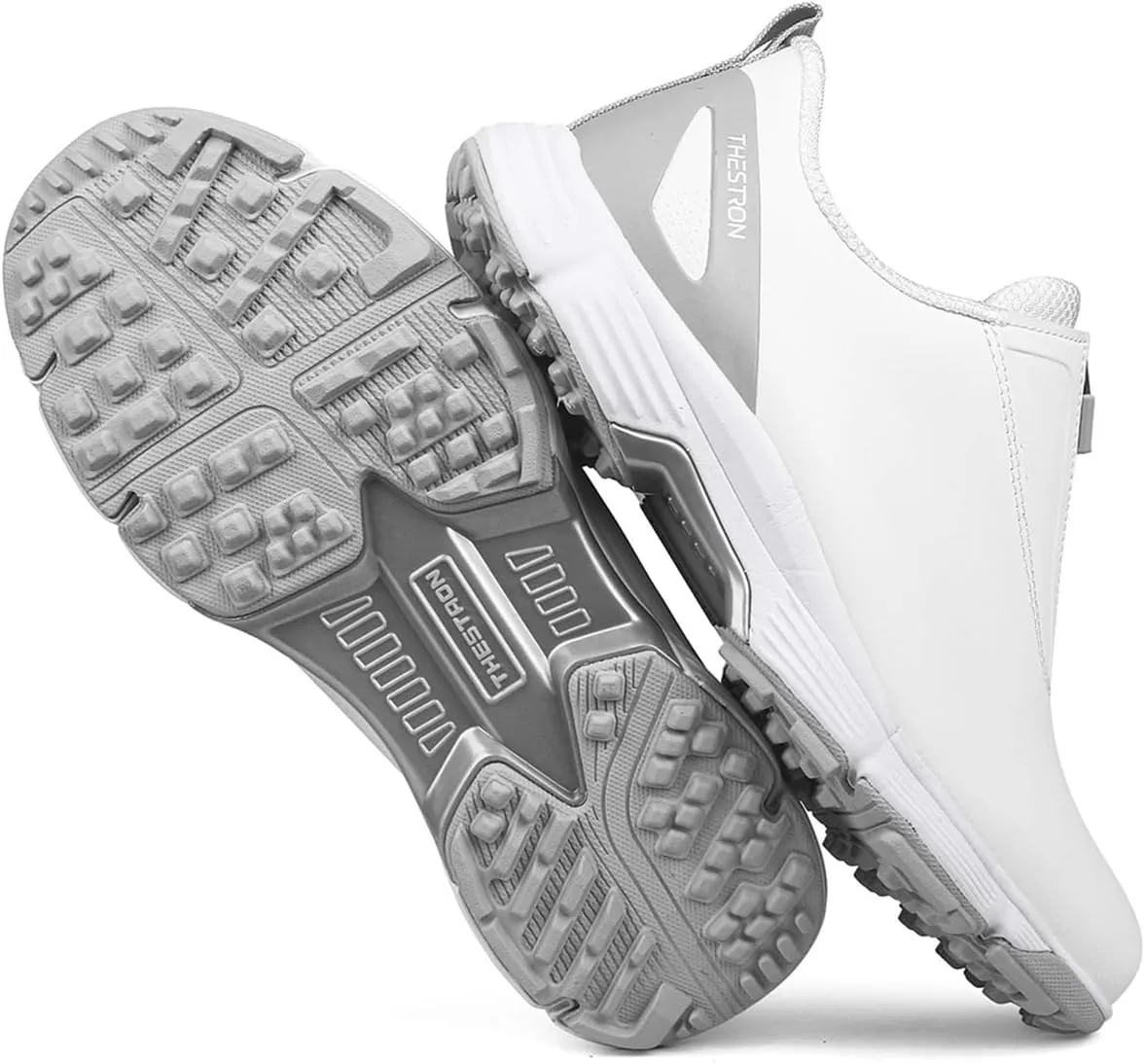 Women's Slip on Golf Shoes with Zipper Casual Fashion Golfer Sneakers Arch Support Waterproof Trainers