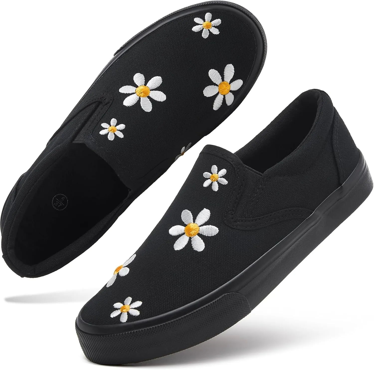 Women's Slip on Shoes Canvas Sneakers Loafers Non Slip Shoes Low Top Casual Shoes