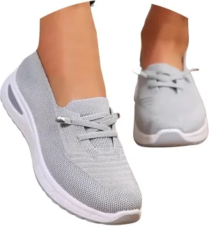 Women's Soft Sole Mesh Comfort Orthopedic Shoes with Arch Support Memory Foam Go Walking Sneakers Slip on Shoes