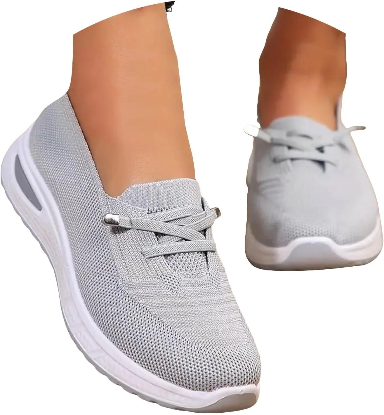 Women's Soft Sole Mesh Comfort Orthopedic Shoes with Arch Support Memory Foam Go Walking Sneakers Slip on Shoes