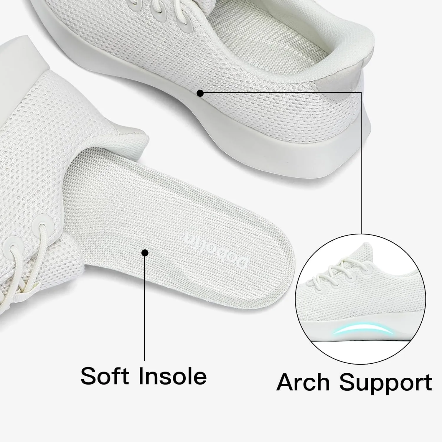 Womens Walking Shoes with Arch Support, Slip on Sneakers Women Fashion Sneakers, Tennis Shoes Comfortable Orthopedic