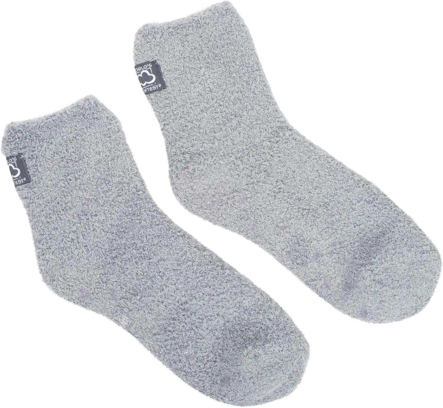 World's Softest Ultra-Soft Knit Comfort Quarter Length Cozy Socks with Grippers