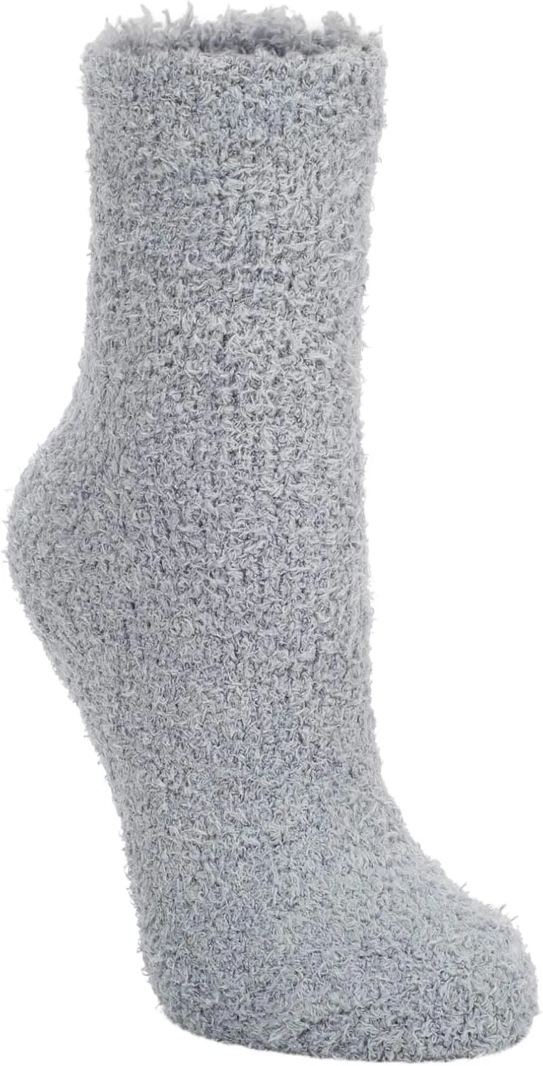 World's Softest Ultra-Soft Knit Comfort Quarter Length Cozy Socks with Grippers