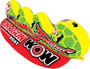 WOW Sports - Dragon Inflatable Cockpit Tube - Towable Boating Accessory for Kids & Adults - Holds up to 3 Riders