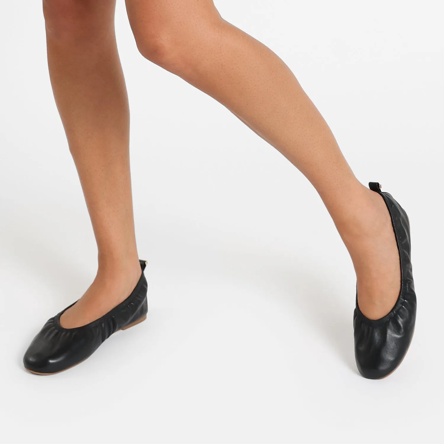 Xia Ballet Flat | Black leather
