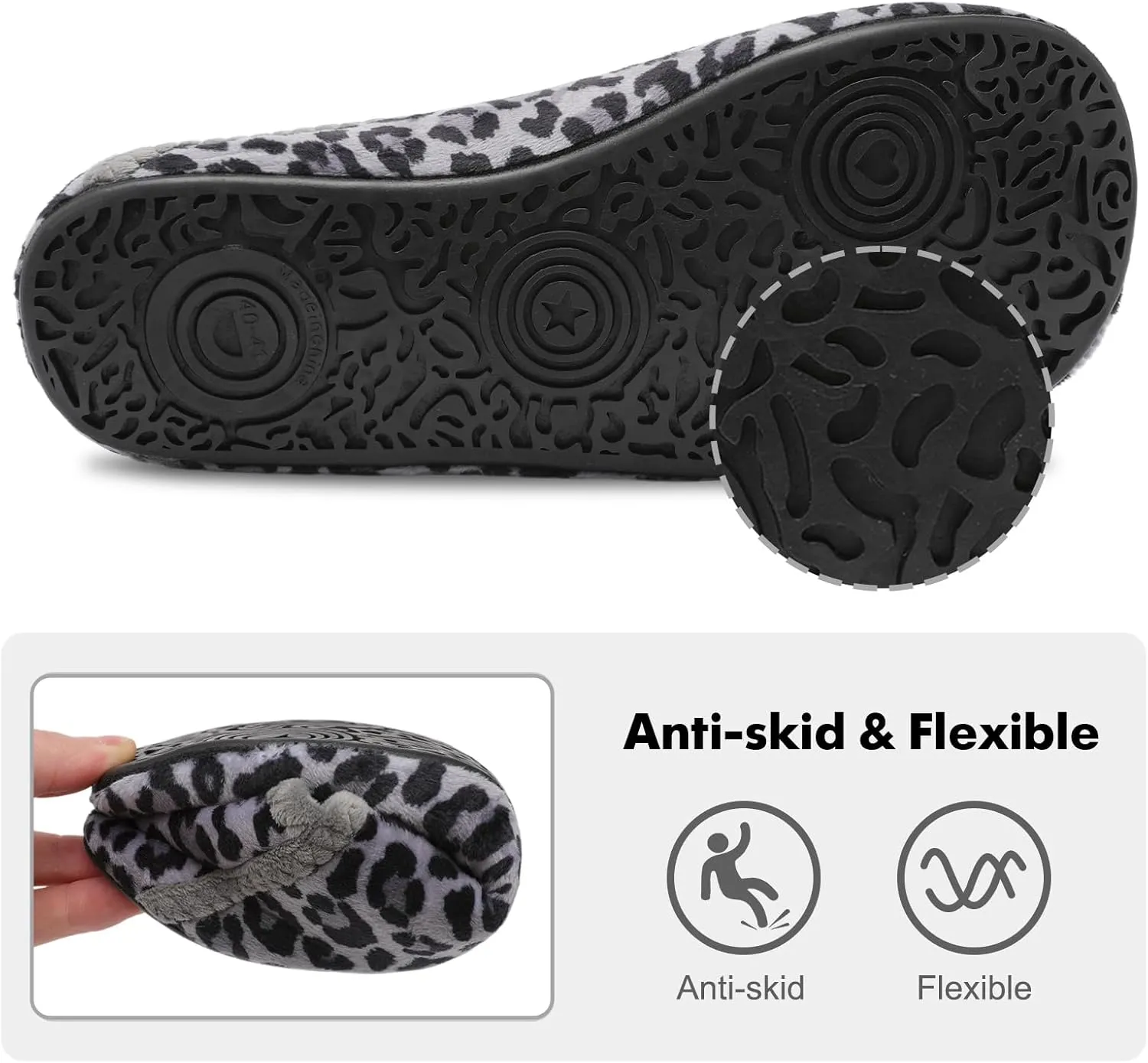 XIHALOOK House Slippers for Women Men Cozy Sock Shoes with Soft Rubber Sole Slip On for Indoor/Outdoor