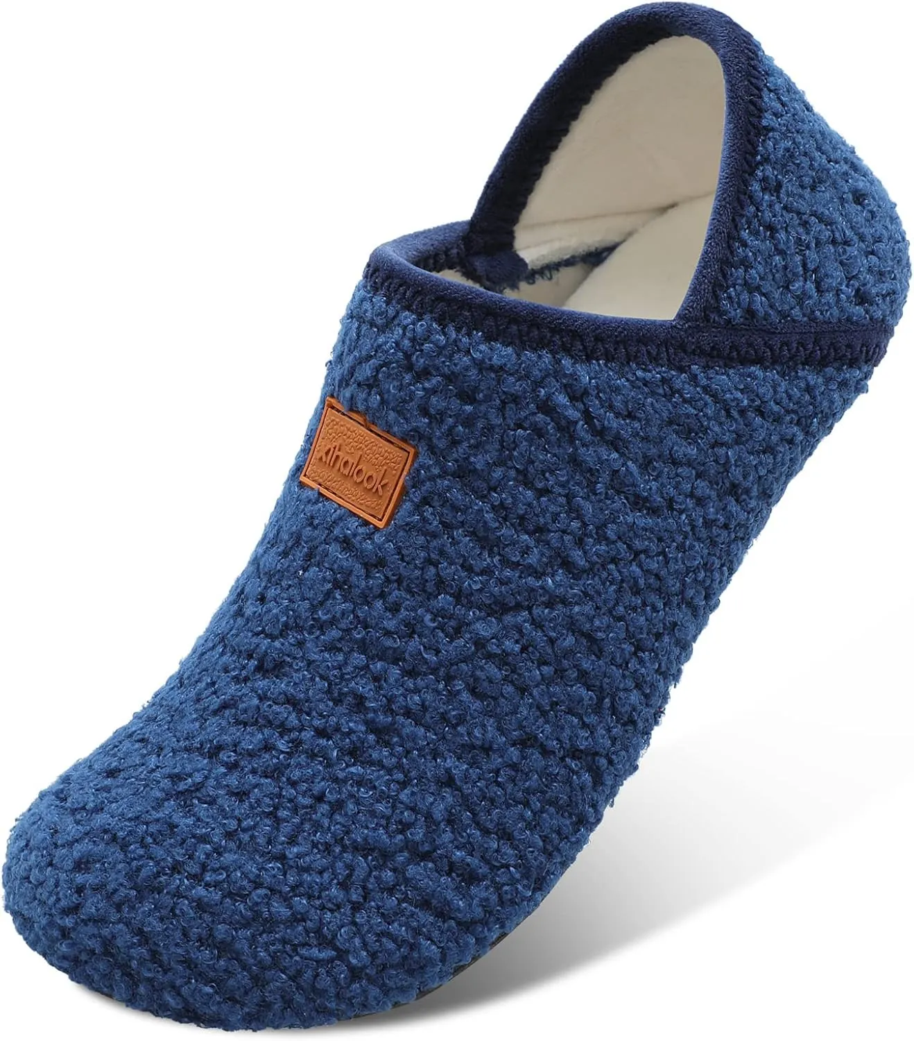 XIHALOOK House Slippers for Women Men Cozy Sock Shoes with Soft Rubber Sole Slip On for Indoor/Outdoor