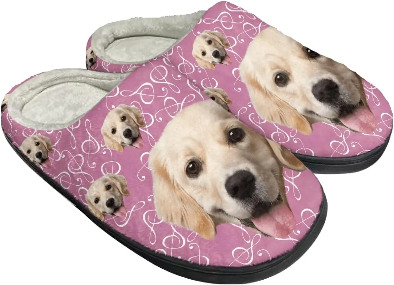 Xoenoiee Warm Slippers for Men Women Soft Comy House Slippers Lightweight Slip-On Fluffy Bedroom Home Shoes