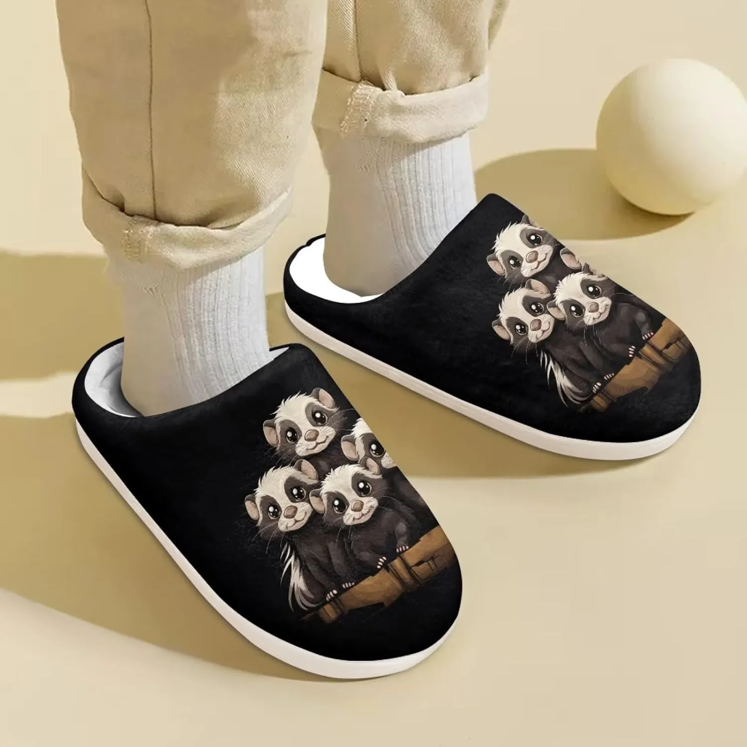 Xpyiqun House Shoes Size 9-14.5 Kids Slip On Slippers for Boys Girls Home Slippers Soft Plush Winter Slippers