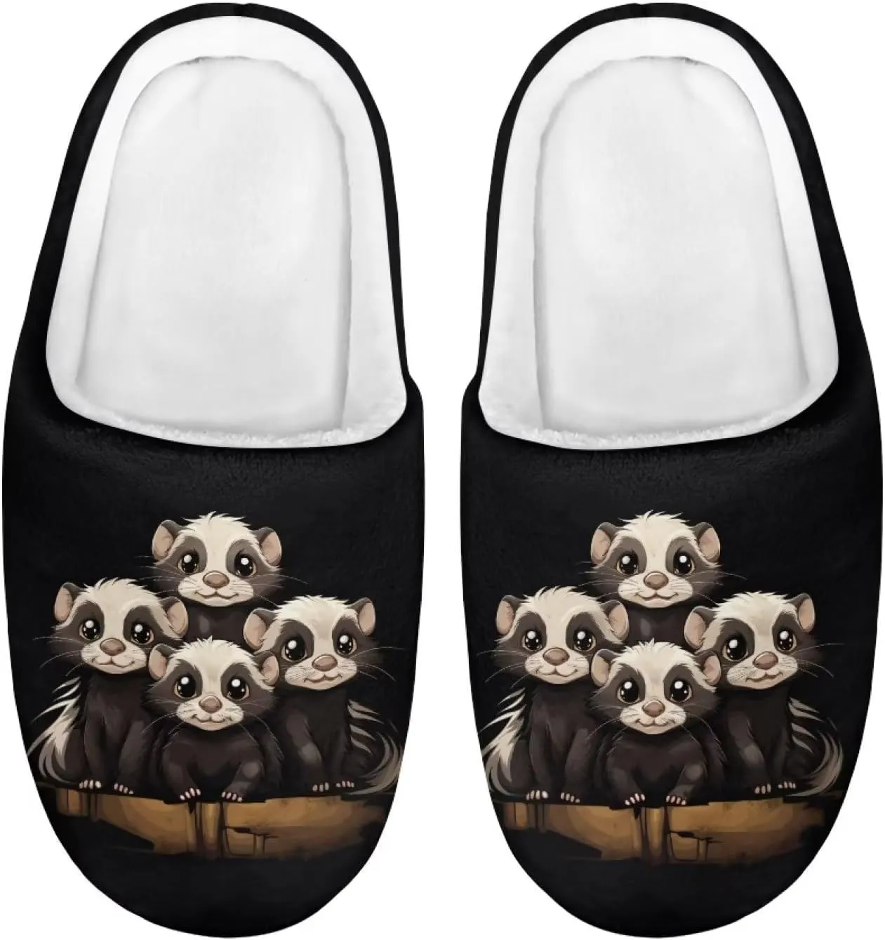 Xpyiqun House Shoes Size 9-14.5 Kids Slip On Slippers for Boys Girls Home Slippers Soft Plush Winter Slippers
