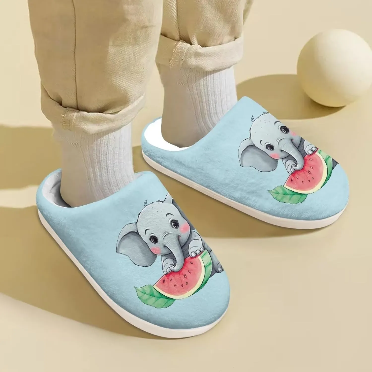 Xpyiqun Little Kid Slippers House Shoes Girls Boys Slip On Slippers Cozy Warm Soft Plush Winter Home Slippers Size 9-14.5